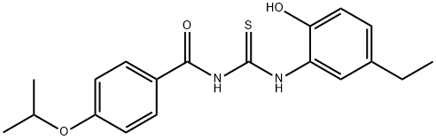 N-(5-ethyl-2-hydroxyphenyl)-N'-(4-isopropoxybenzoyl)thiourea 结构式