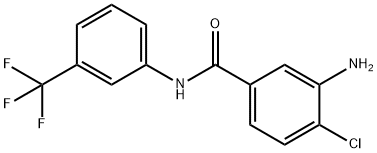 3-amino-4-chloro-N-[3-(trifluoromethyl)phenyl]benzamide 结构式
