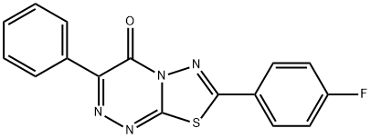 7-(4-fluorophenyl)-3-phenyl-4H-[1,3,4]thiadiazolo[2,3-c][1,2,4]triazin-4-one 结构式