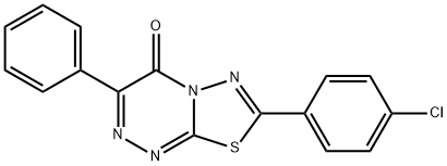 7-(4-chlorophenyl)-3-phenyl-4H-[1,3,4]thiadiazolo[2,3-c][1,2,4]triazin-4-one 结构式