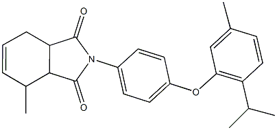 2-[4-(2-isopropyl-5-methylphenoxy)phenyl]-4-methyl-3a,4,7,7a-tetrahydro-1H-isoindole-1,3(2H)-dione 结构式