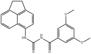 N-(1,2-dihydro-5-acenaphthylenyl)-N'-(3,5-dimethoxybenzoyl)thiourea 结构式