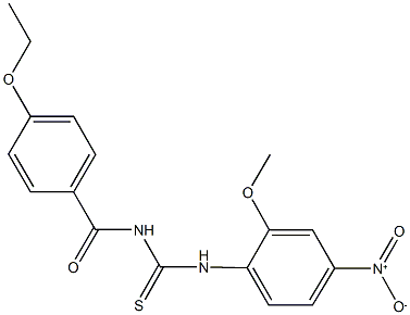 N-{[4-(ethyloxy)phenyl]carbonyl}-N'-[4-nitro-2-(methyloxy)phenyl]thiourea 结构式