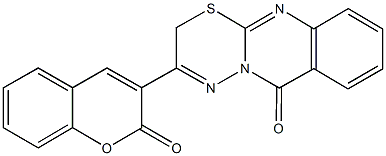 3-(2-oxo-2H-chromen-3-yl)-2H,6H-[1,3,4]thiadiazino[2,3-b]quinazolin-6-one 结构式