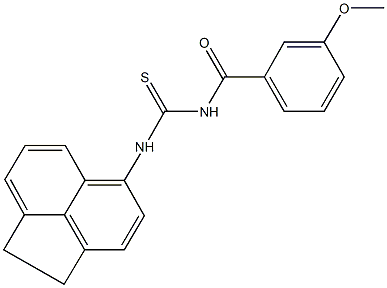 N-(1,2-dihydroacenaphthylen-5-yl)-N'-(3-methoxybenzoyl)thiourea 结构式