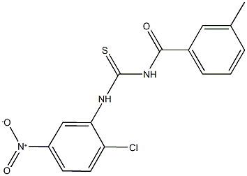 N-{2-chloro-5-nitrophenyl}-N'-(3-methylbenzoyl)thiourea 结构式