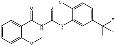 N-[2-chloro-5-(trifluoromethyl)phenyl]-N'-(2-methoxybenzoyl)thiourea 结构式