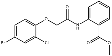 methyl 2-{[(4-bromo-2-chlorophenoxy)acetyl]amino}benzoate 结构式