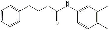 N-(3,4-dimethylphenyl)-4-phenylbutanamide 结构式