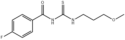 N-(4-fluorobenzoyl)-N'-(3-methoxypropyl)thiourea 结构式