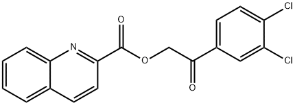 2-(3,4-dichlorophenyl)-2-oxoethyl quinoline-2-carboxylate 结构式