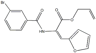allyl 2-[(3-bromobenzoyl)amino]-3-(2-furyl)acrylate 结构式