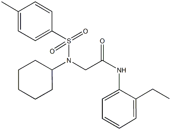 2-{cyclohexyl[(4-methylphenyl)sulfonyl]amino}-N-(2-ethylphenyl)acetamide 结构式
