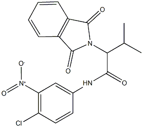 N-{4-chloro-3-nitrophenyl}-2-(1,3-dioxo-1,3-dihydro-2H-isoindol-2-yl)-3-methylbutanamide 结构式