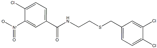 4-chloro-N-{2-[(3,4-dichlorobenzyl)sulfanyl]ethyl}-3-nitrobenzamide 结构式
