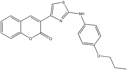 3-[2-(4-propoxyanilino)-1,3-thiazol-4-yl]-2H-chromen-2-one 结构式