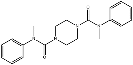 N~1~,N~4~-dimethyl-N~1~,N~4~-diphenyl-1,4-piperazinedicarboxamide 结构式