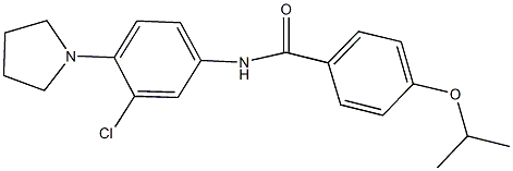 N-[3-chloro-4-(1-pyrrolidinyl)phenyl]-4-isopropoxybenzamide 结构式