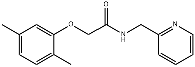 2-(2,5-dimethylphenoxy)-N-(2-pyridinylmethyl)acetamide 结构式