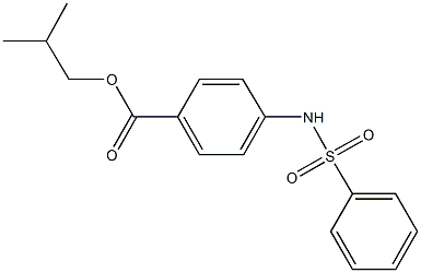 isobutyl 4-[(phenylsulfonyl)amino]benzoate 结构式