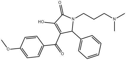 1-[3-(dimethylamino)propyl]-3-hydroxy-4-(4-methoxybenzoyl)-5-phenyl-1,5-dihydro-2H-pyrrol-2-one 结构式