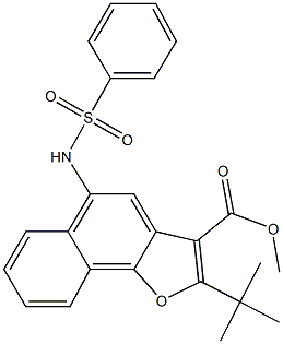 methyl 2-tert-butyl-5-[(phenylsulfonyl)amino]naphtho[1,2-b]furan-3-carboxylate 结构式