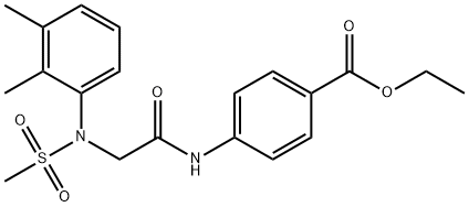 ethyl 4-({[2,3-dimethyl(methylsulfonyl)anilino]acetyl}amino)benzoate 结构式