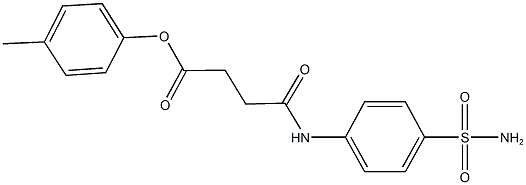 4-methylphenyl 4-[4-(aminosulfonyl)anilino]-4-oxobutanoate 结构式