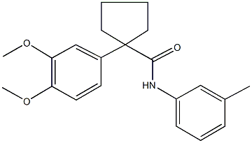 1-(3,4-dimethoxyphenyl)-N-(3-methylphenyl)cyclopentanecarboxamide 结构式