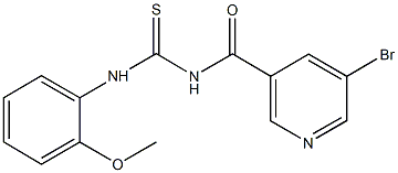 N-[(5-bromo-3-pyridinyl)carbonyl]-N'-(2-methoxyphenyl)thiourea 结构式