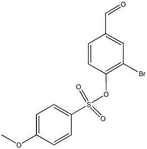 2-bromo-4-formylphenyl 4-methoxybenzenesulfonate 结构式