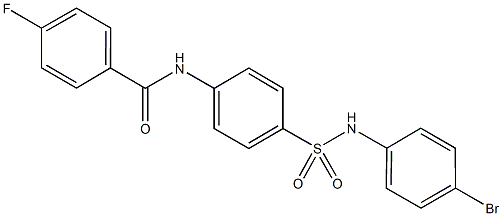 N-{4-[(4-bromoanilino)sulfonyl]phenyl}-4-fluorobenzamide 结构式