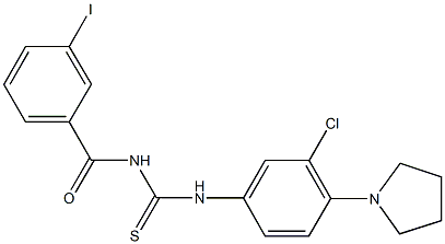 N-[3-chloro-4-(1-pyrrolidinyl)phenyl]-N'-(3-iodobenzoyl)thiourea 结构式