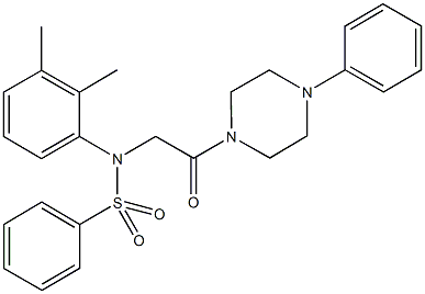 N-(2,3-dimethylphenyl)-N-[2-oxo-2-(4-phenyl-1-piperazinyl)ethyl]benzenesulfonamide 结构式