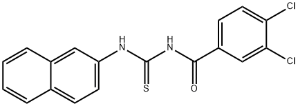 N-(3,4-dichlorobenzoyl)-N'-(2-naphthyl)thiourea 结构式