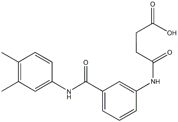 4-{3-[(3,4-dimethylanilino)carbonyl]anilino}-4-oxobutanoic acid 结构式