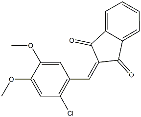 2-(2-chloro-4,5-dimethoxybenzylidene)-1H-indene-1,3(2H)-dione 结构式