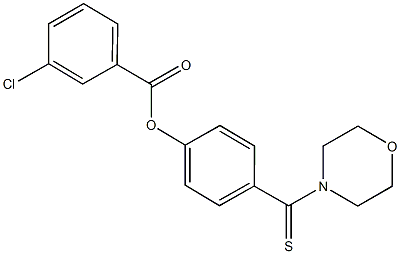 4-(4-morpholinylcarbothioyl)phenyl 3-chlorobenzoate 结构式