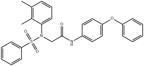 2-[2,3-dimethyl(phenylsulfonyl)anilino]-N-(4-phenoxyphenyl)acetamide 结构式