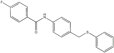 4-fluoro-N-{4-[(phenylsulfanyl)methyl]phenyl}benzamide 结构式