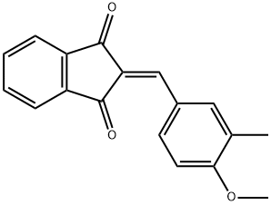 2-(4-methoxy-3-methylbenzylidene)-1H-indene-1,3(2H)-dione 结构式