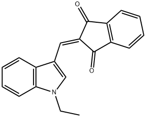 2-[(1-ethyl-1H-indol-3-yl)methylene]-1H-indene-1,3(2H)-dione 结构式