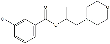 1-methyl-2-(4-morpholinyl)ethyl 3-chlorobenzoate 结构式