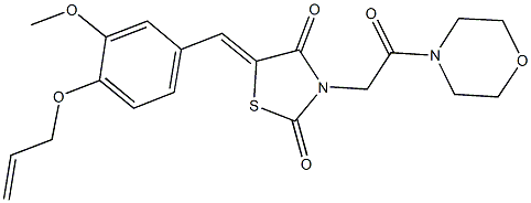 5-[4-(allyloxy)-3-methoxybenzylidene]-3-[2-(4-morpholinyl)-2-oxoethyl]-1,3-thiazolidine-2,4-dione 结构式