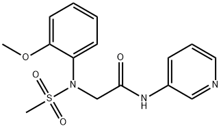 2-[2-methoxy(methylsulfonyl)anilino]-N-(3-pyridinyl)acetamide 结构式