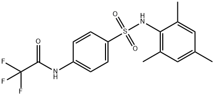 2,2,2-trifluoro-N-{4-[(mesitylamino)sulfonyl]phenyl}acetamide 结构式