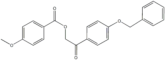 2-[4-(benzyloxy)phenyl]-2-oxoethyl 4-methoxybenzoate 结构式