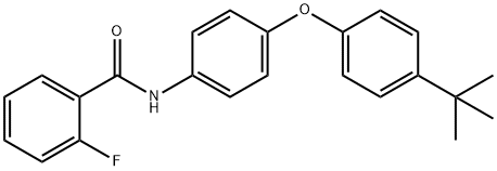 N-[4-(4-tert-butylphenoxy)phenyl]-2-fluorobenzamide 结构式