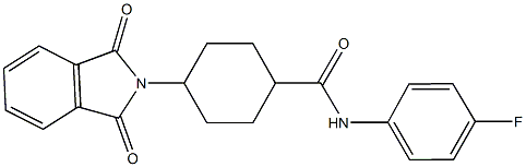 4-(1,3-dioxo-1,3-dihydro-2H-isoindol-2-yl)-N-(4-fluorophenyl)cyclohexanecarboxamide 结构式