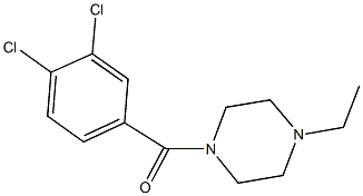 1-(3,4-dichlorobenzoyl)-4-ethylpiperazine 结构式